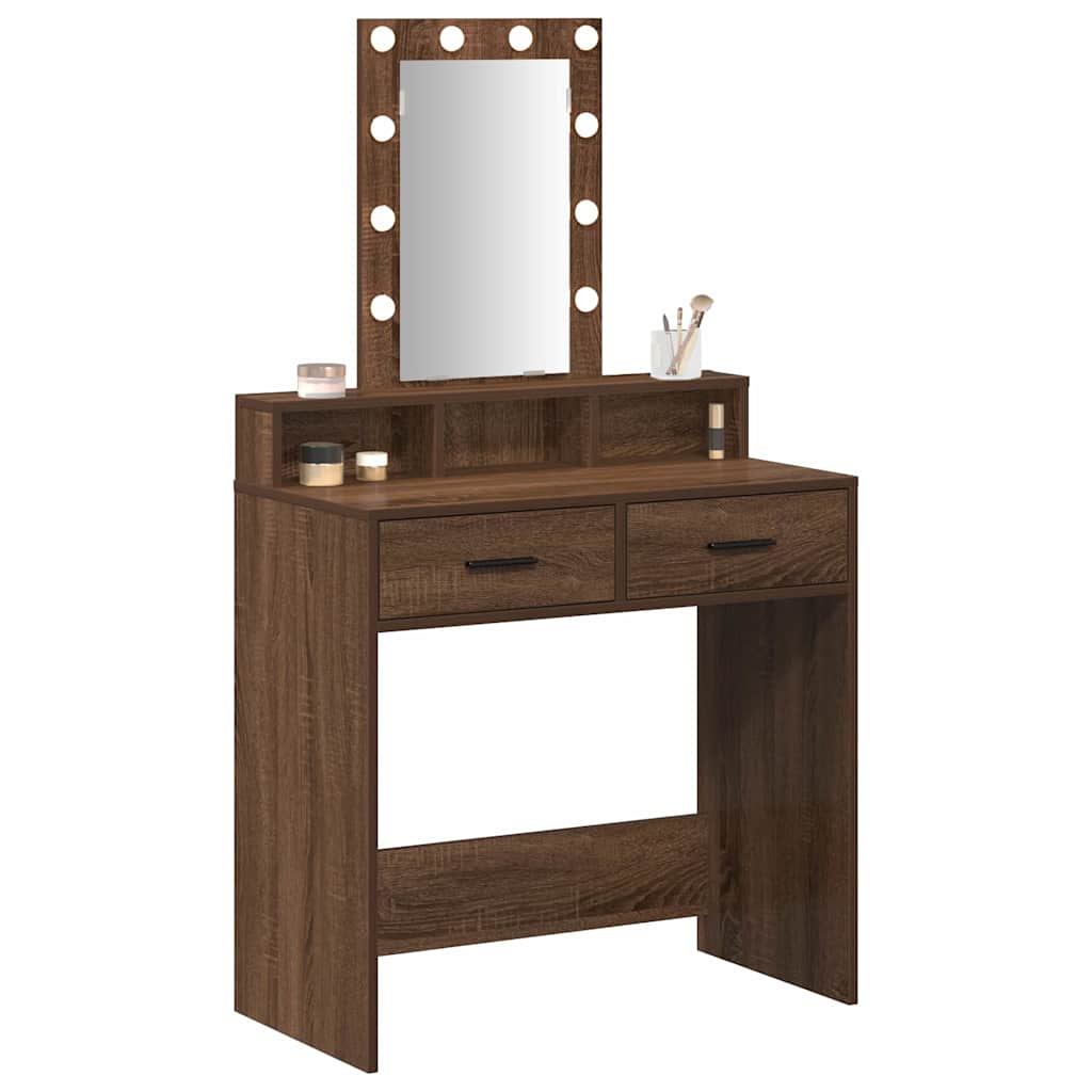 Mesa de tocador Marrón 79 x 41 x 140 cm Madera contrachapada