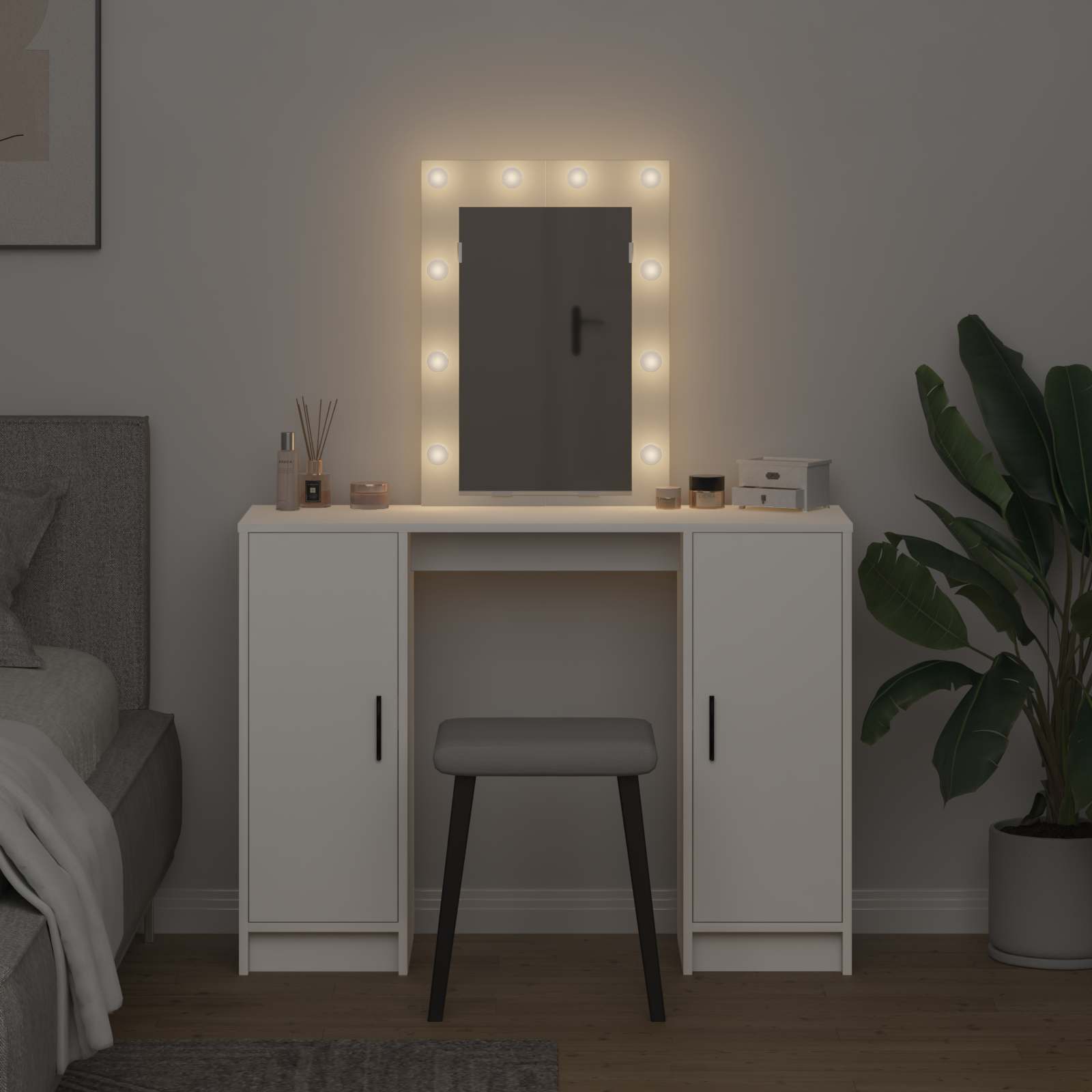 Mesa Tocador con puerta 102 x 33 x 135 cm Madera de ingeniería