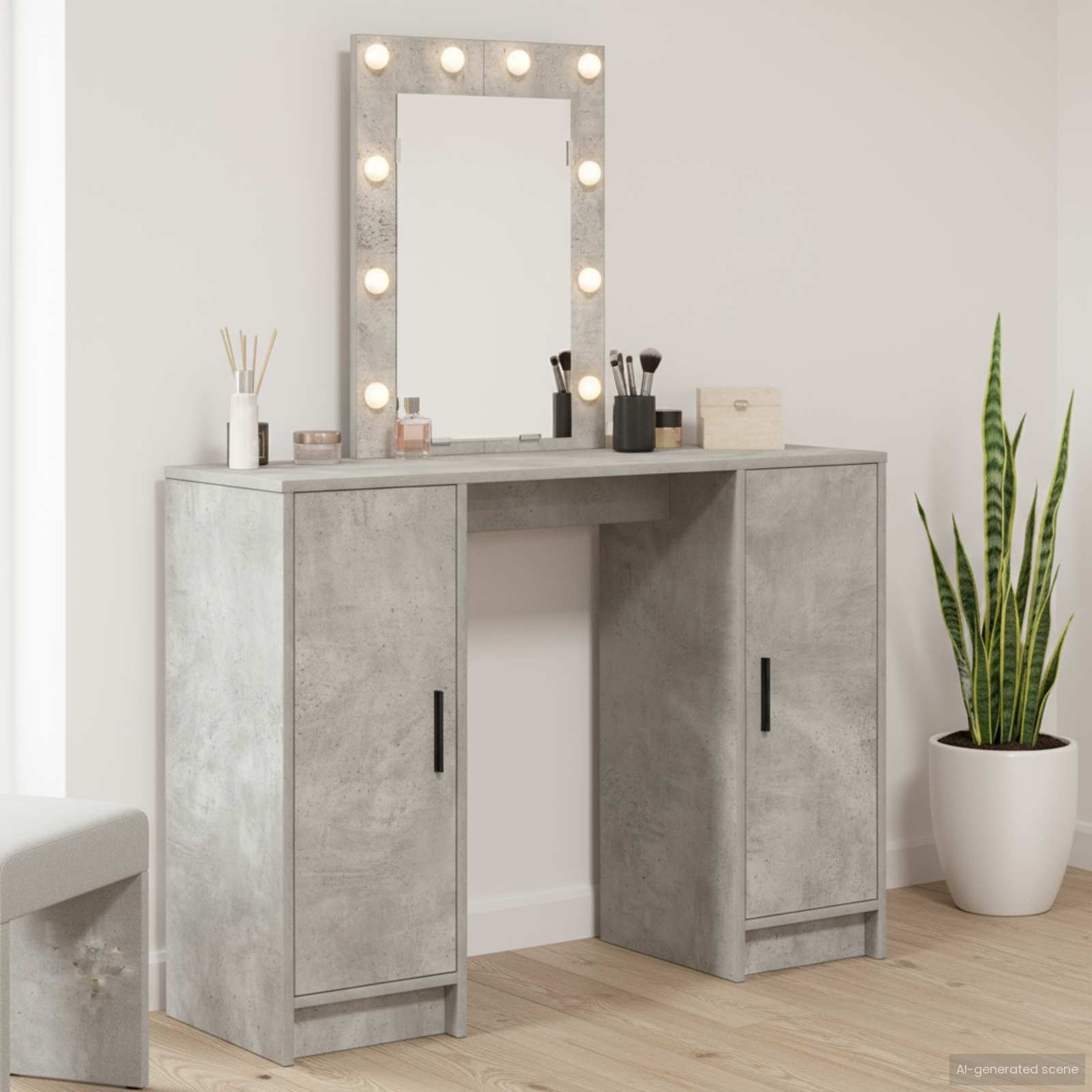 Dressing Table with Door 102 x 33 x 135 cm Engineered Wood