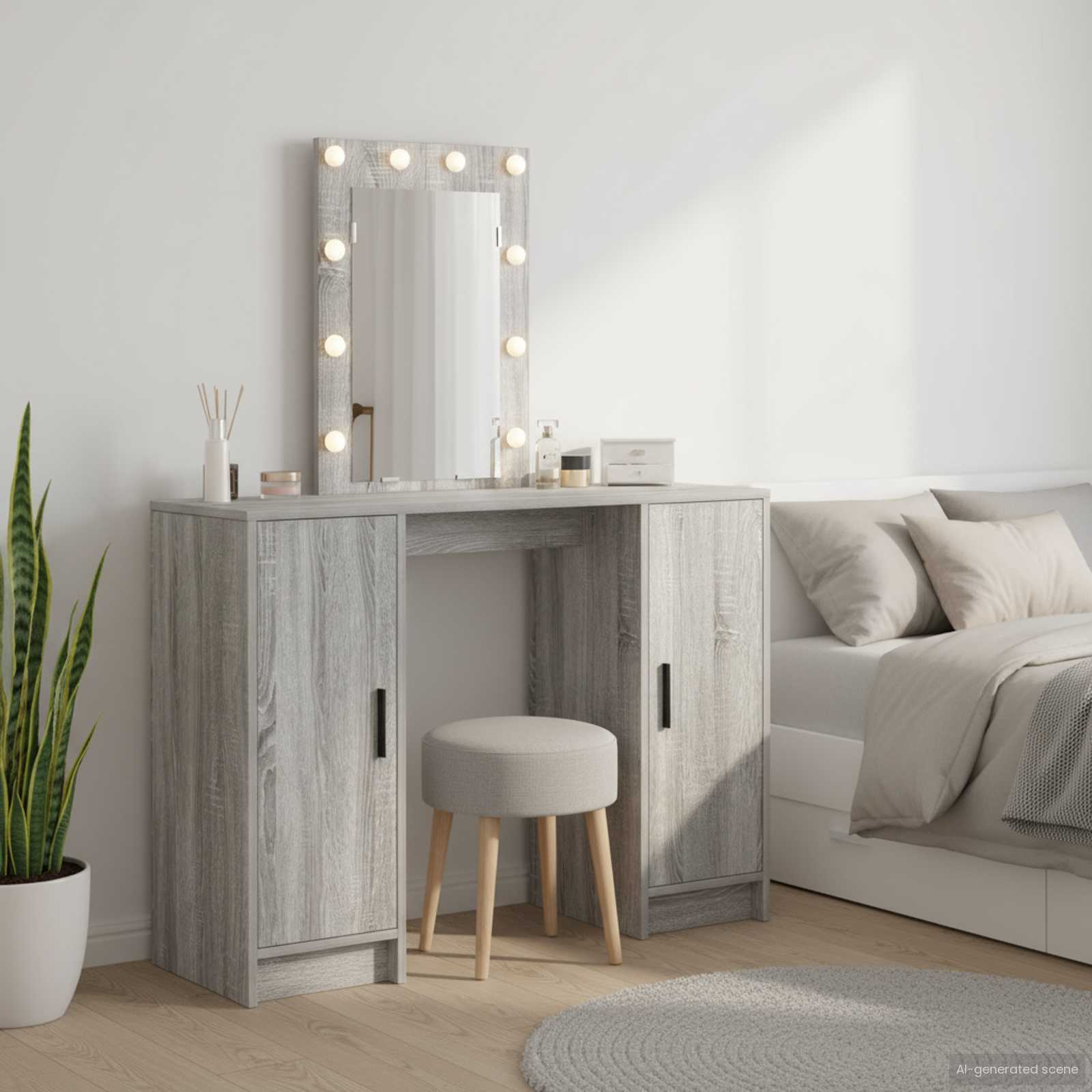 Dressing Table with Door 102 x 33 x 135 cm Engineered Wood