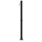 Ducha Solar al Aire Libre Negro 217 cm PVC y Aluminio