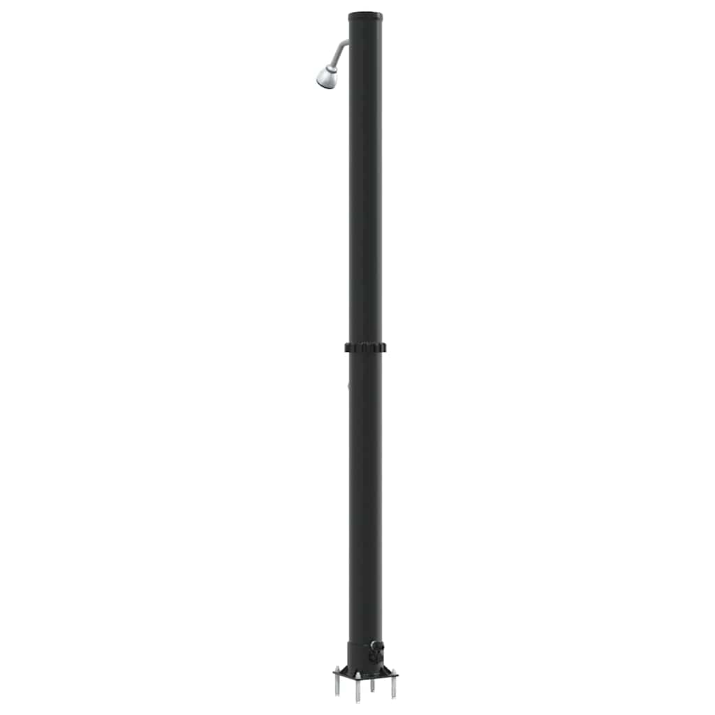 Ducha Solar al Aire Libre Negro 217 cm PVC y Aluminio