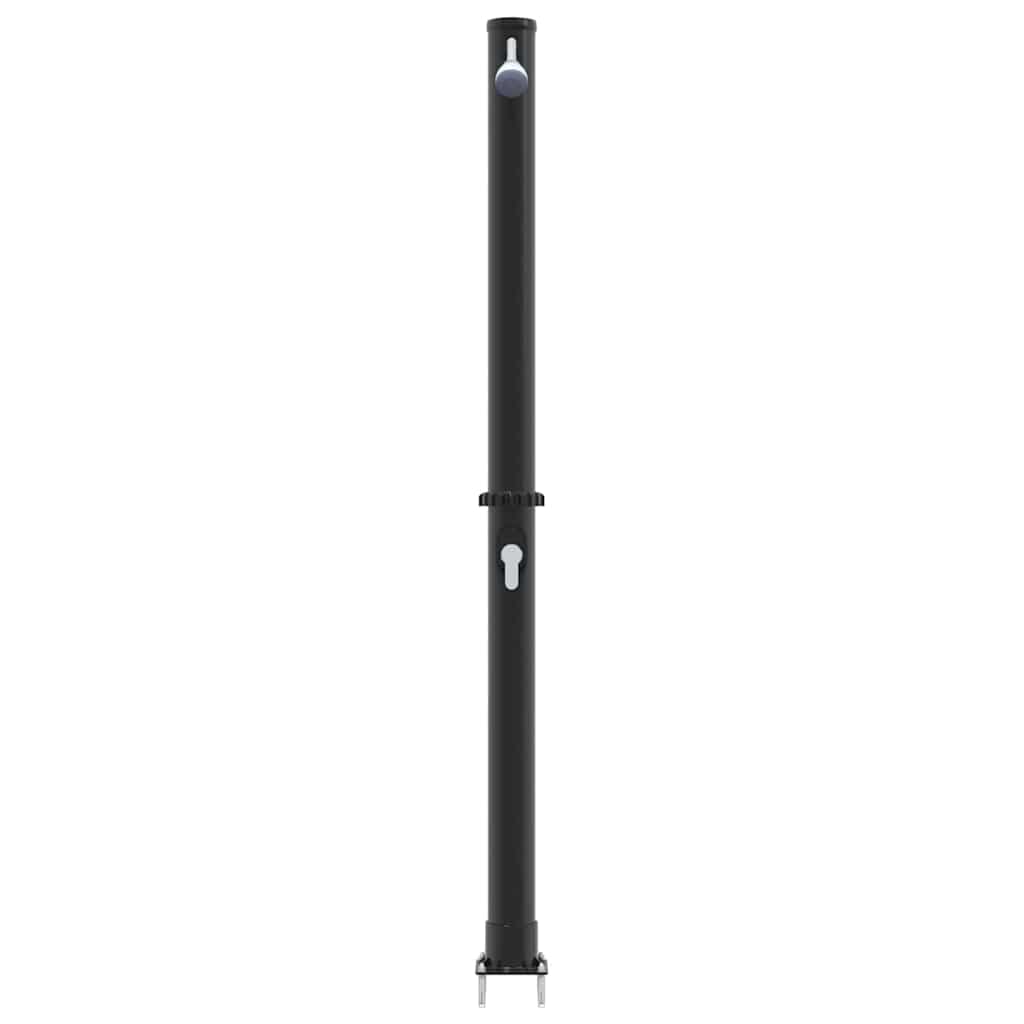 Ducha Solar al Aire Libre Negro 217 cm PVC y Aluminio