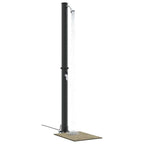 Ducha Solar al Aire Libre Negro 217 cm PVC y Aluminio