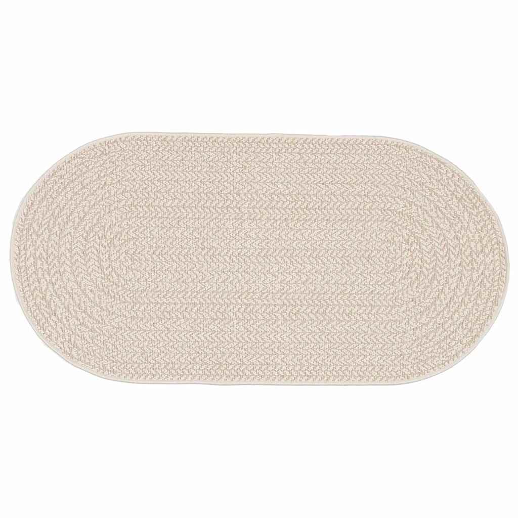 Alfombra ZIZUR Crema 150 x 80 cm Polipropileno