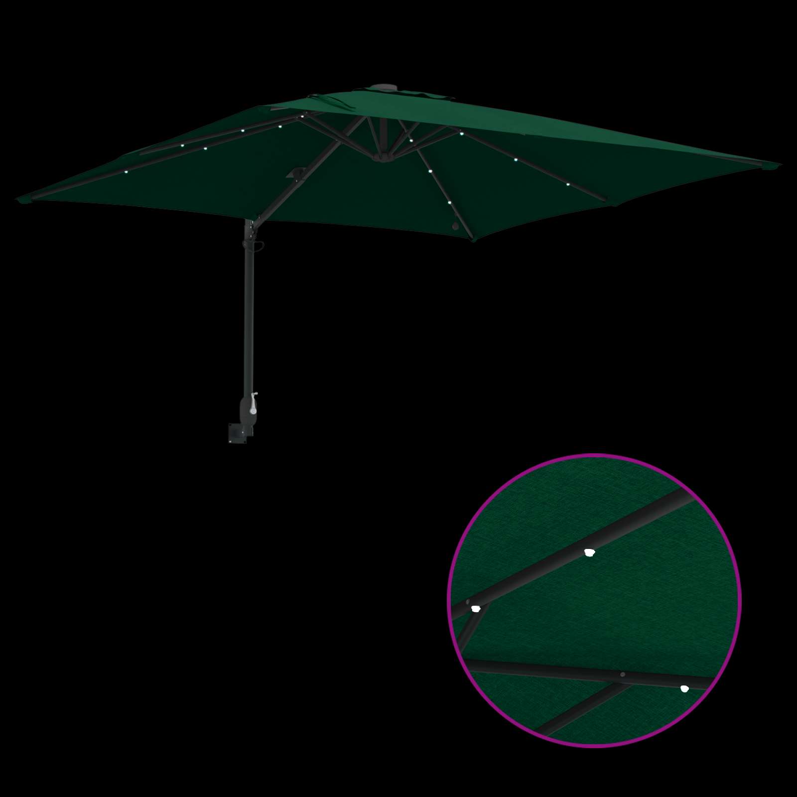 Sombrilla de jardín Verde 248,5 x 247,5 x 160 cm
