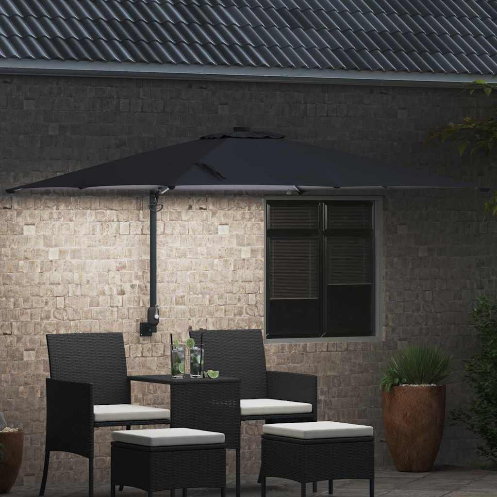Sombrilla de jardín Antracita 248,5 x 247,5 x 160 cm