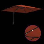Sombrilla de jardín Terracota 248,5 x 247,5 x 160 cm