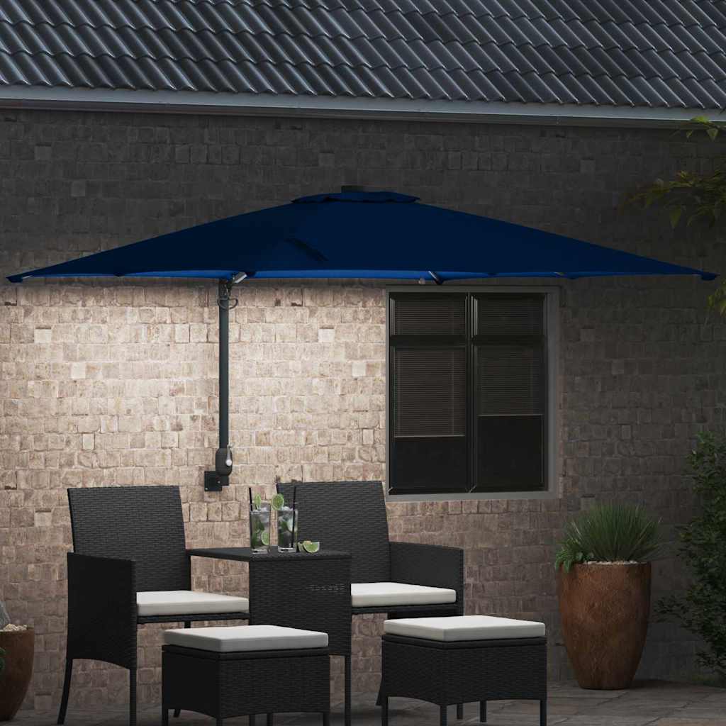 Sombrilla de jardín Azul azur 248,5 x 247,5 x 160 cm