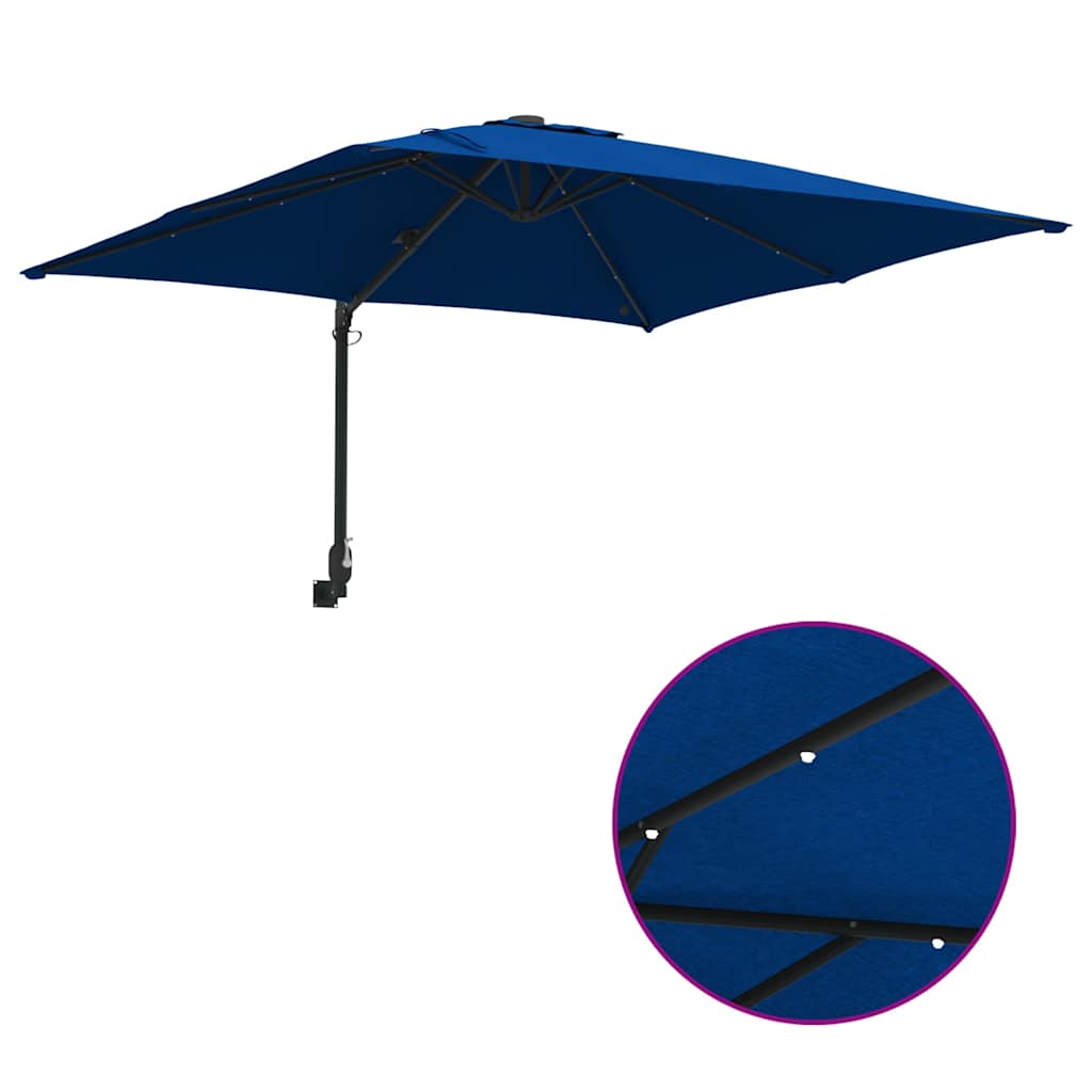 Sombrilla de jardín Azul azur 248,5 x 247,5 x 160 cm