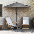 Sombrilla de jardín Antracita 294 x 150 x 223 cm