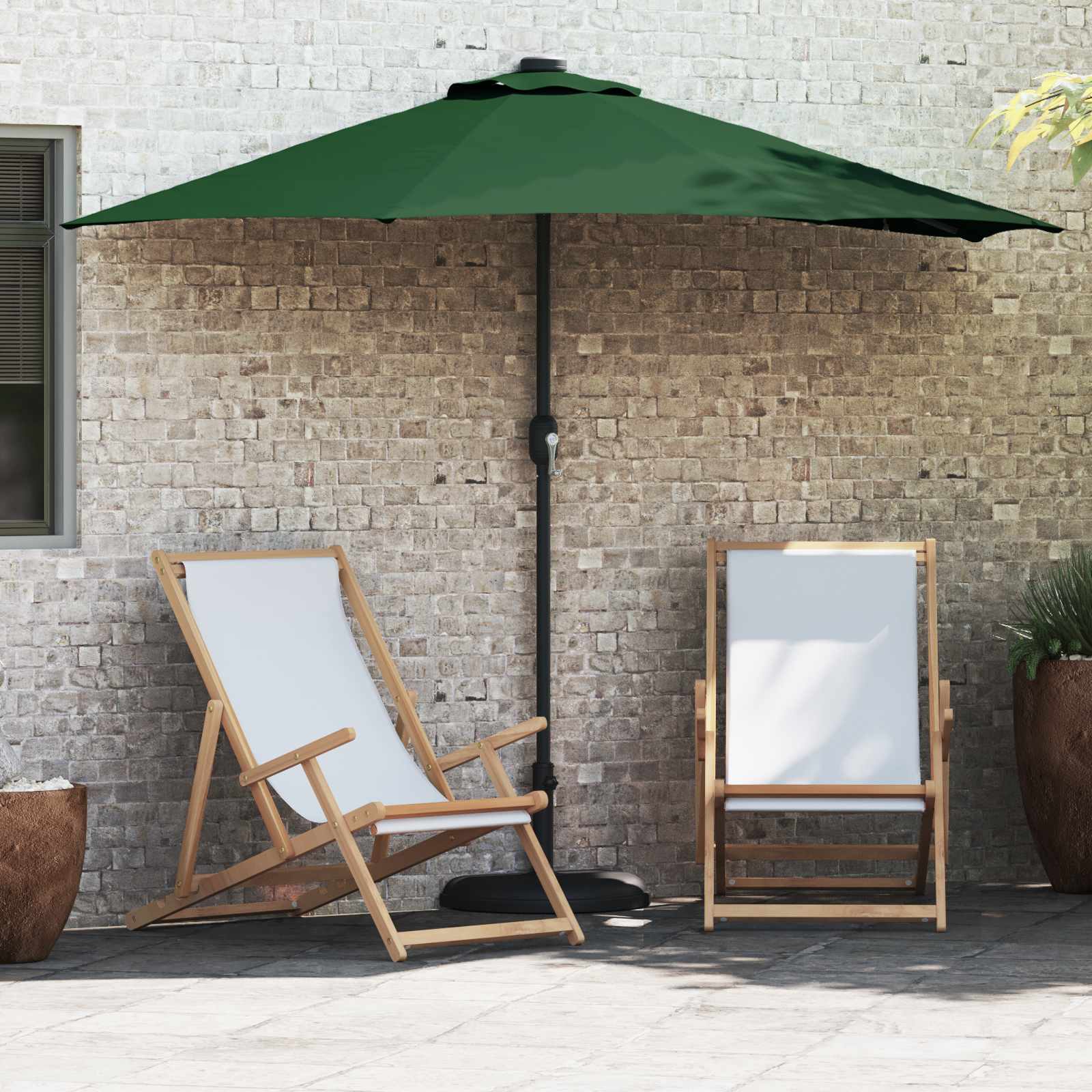 Garden Parasol Anthracite 294 x 150 x 224 cm