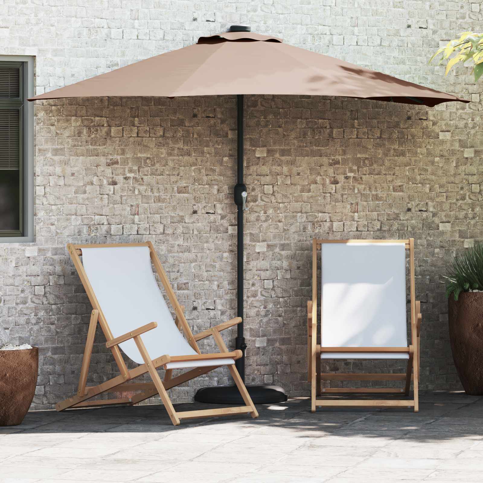 Garden Parasol Anthracite 294 x 150 x 224 cm
