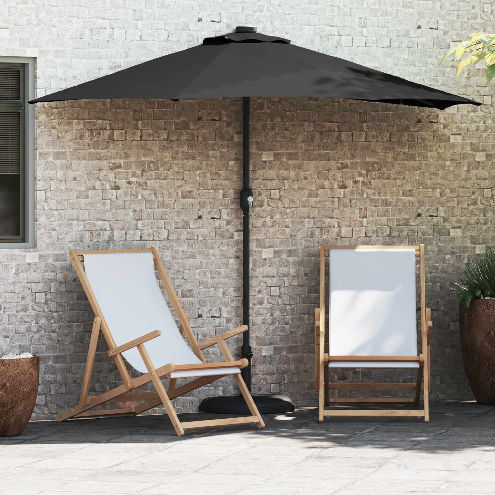 Garden Parasol Anthracite 294 x 150 x 224 cm