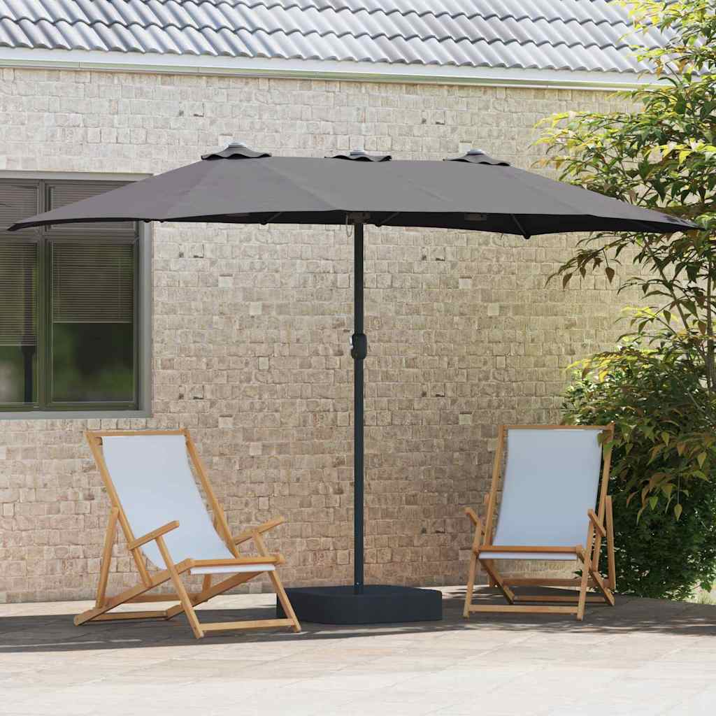 Sombrilla de jardín Antracita 385 x 209 x 244 cm