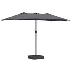 Sombrilla de jardín Antracita 385 x 209 x 244 cm