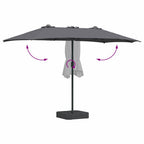 Sombrilla de jardín Antracita 385 x 209 x 244 cm
