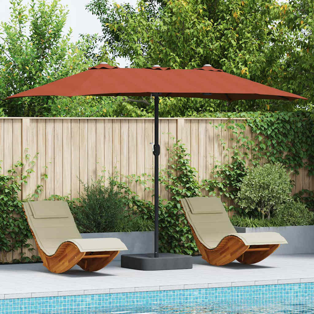 Garden umbrella Anthracite 385 x 209 x 244 cm