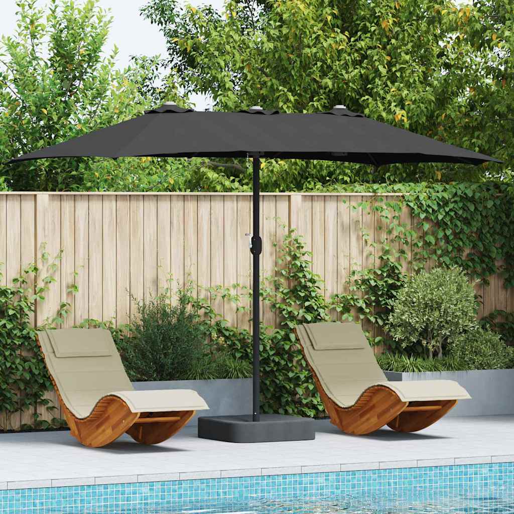 Garden umbrella Anthracite 385 x 209 x 244 cm