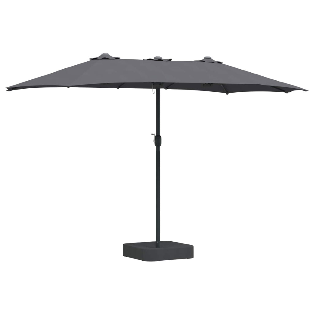Sombrilla de jardín Antracita 385 x 209 x 244 cm Poliéster