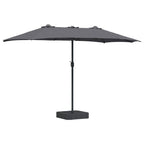 Sombrilla de jardín Antracita 385 x 209 x 244 cm Poliéster