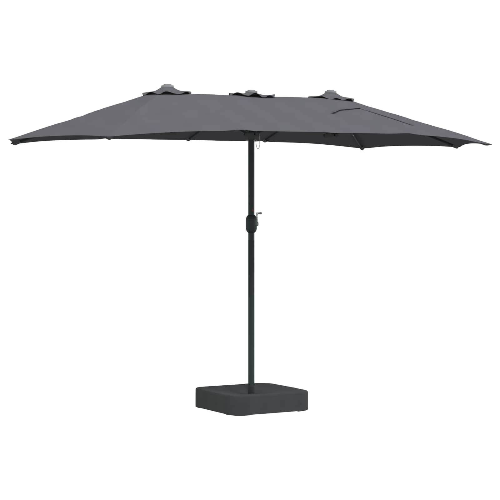 Sombrilla de jardín Antracita 385 x 209 x 244 cm Poliéster