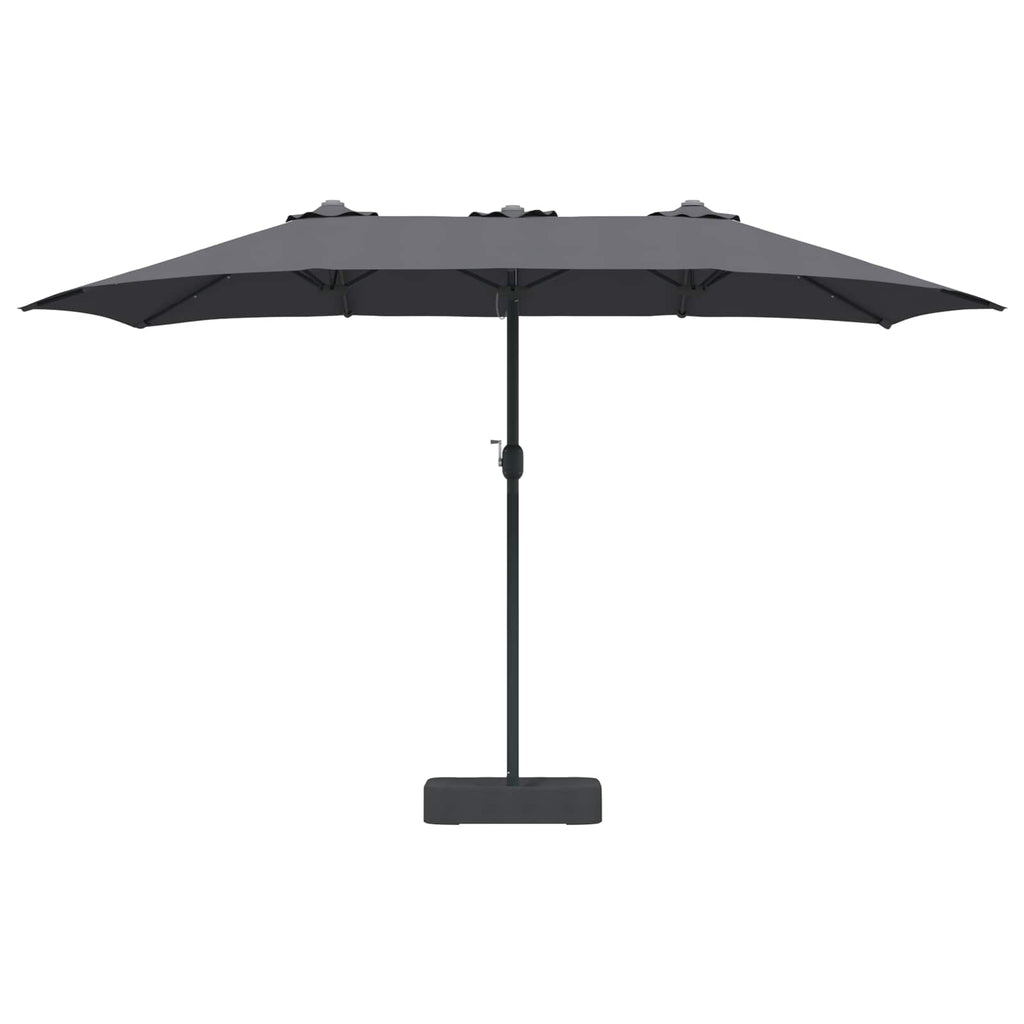 Sombrilla de jardín Antracita 385 x 209 x 244 cm Poliéster