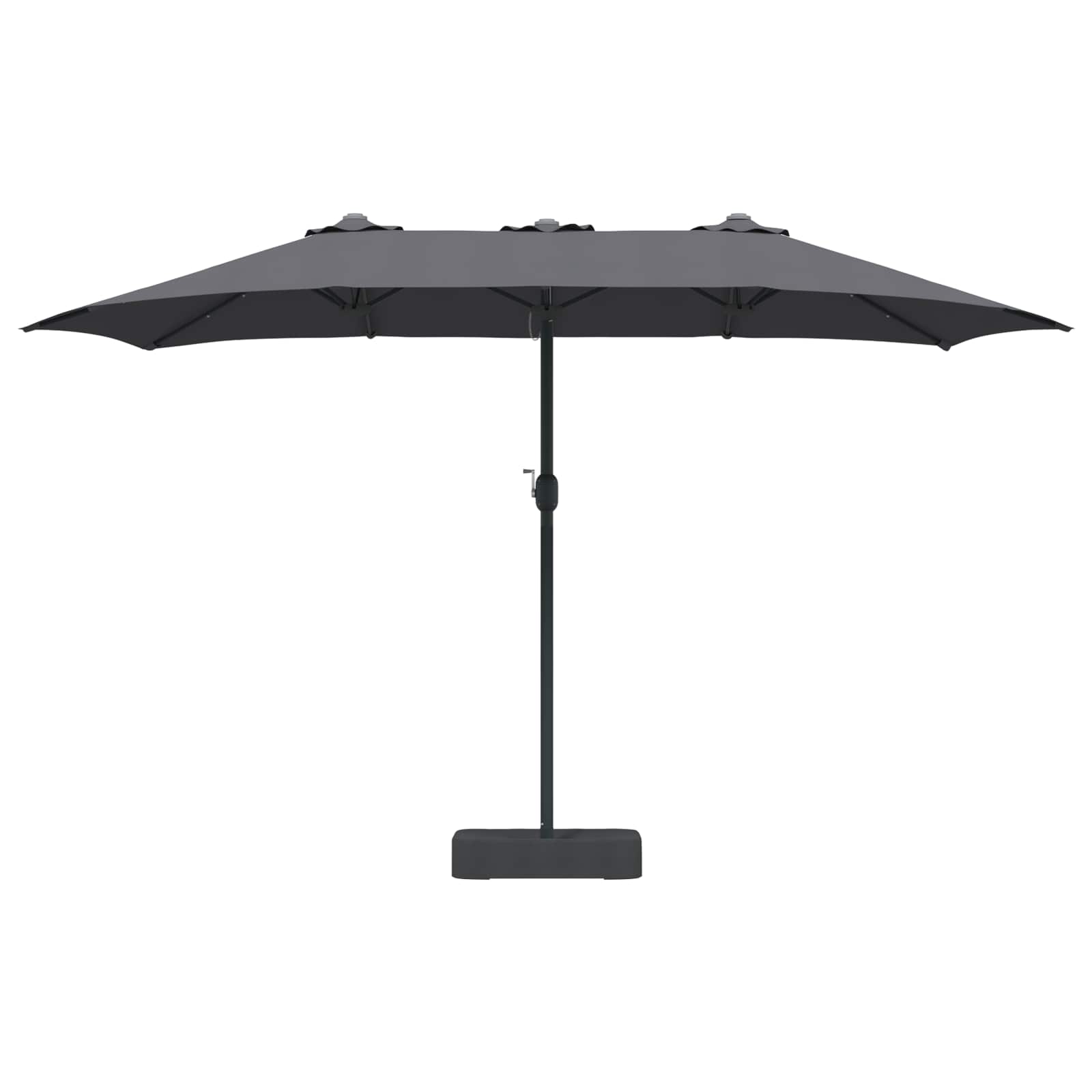 Sombrilla de jardín Antracita 385 x 209 x 244 cm Poliéster