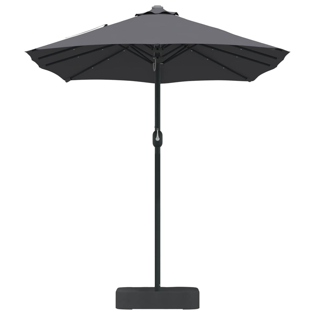 Sombrilla de jardín Antracita 385 x 209 x 244 cm Poliéster