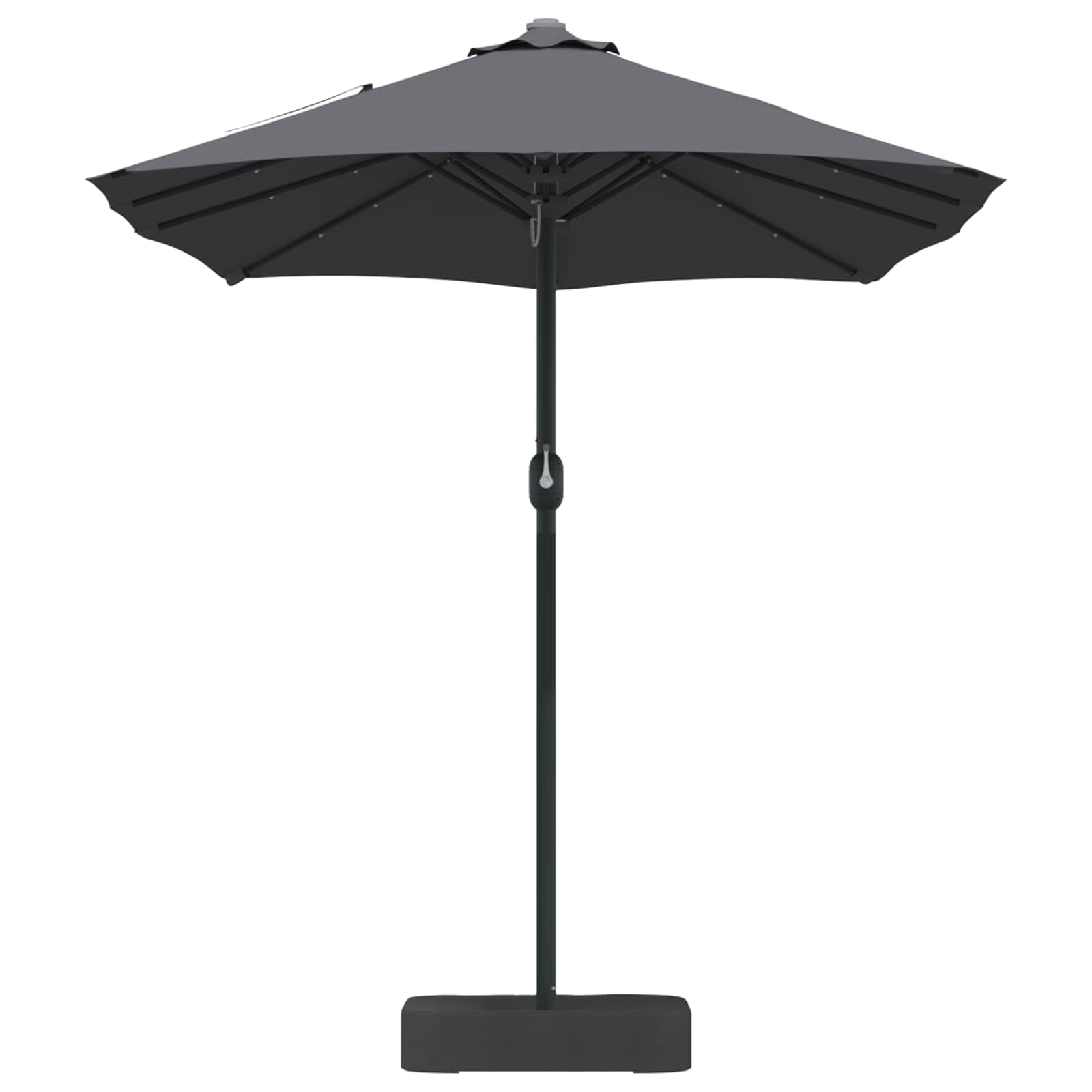 Sombrilla de jardín Antracita 385 x 209 x 244 cm Poliéster