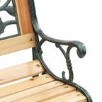 Banco de jardín con cojín Marrón 116 x 54 x 73 cm Madera