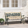Banco de jardín con cojín Marrón 116 x 54 x 73 cm Madera