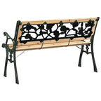 Banco de jardín con cojín Marrón 116 x 54 x 73 cm Madera