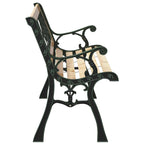 Banco de jardín con cojín Marrón 116 x 54 x 73 cm Madera