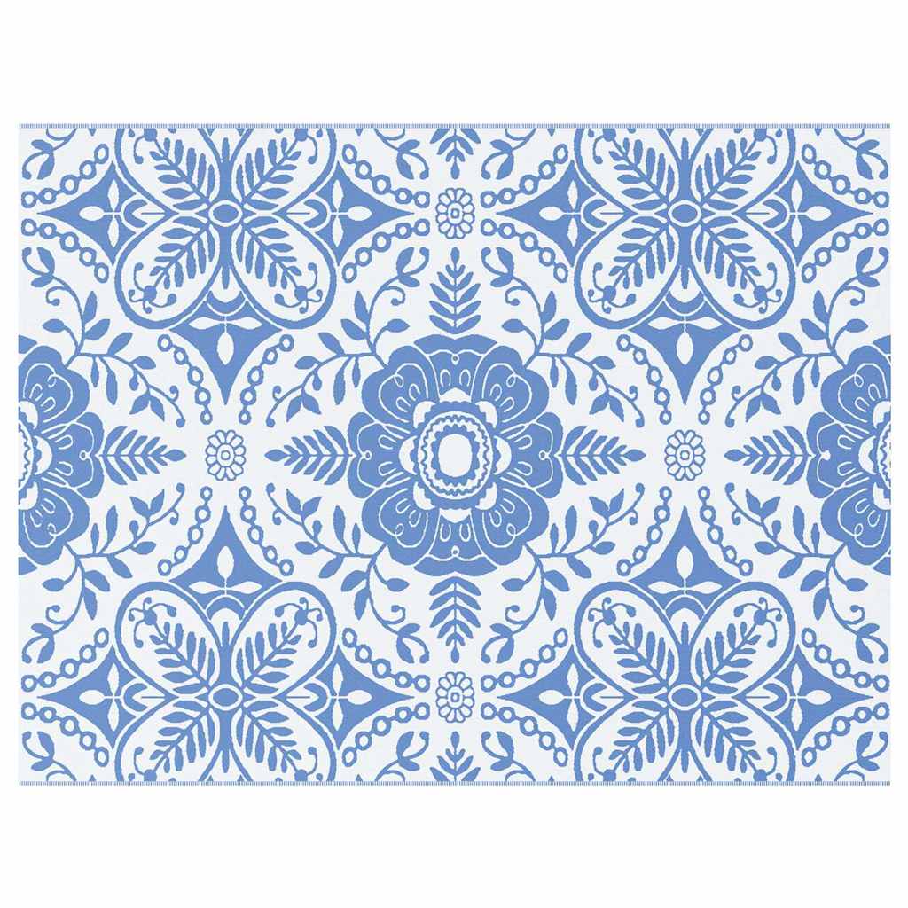 Alfombra de exterior Floral ARAKIL Azul Bebé y 400 x 300 cm