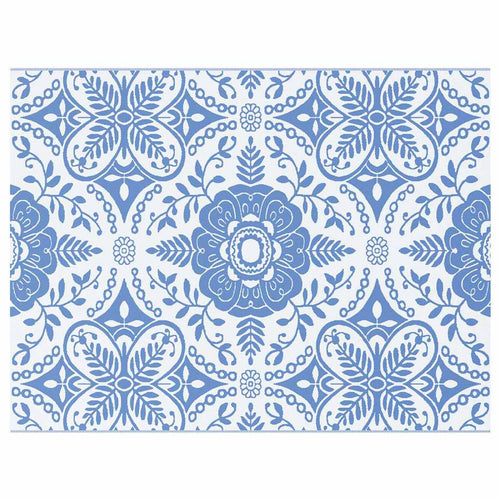 Alfombra de exterior Floral ARAKIL Azul Bebé y 400 x 300 cm
