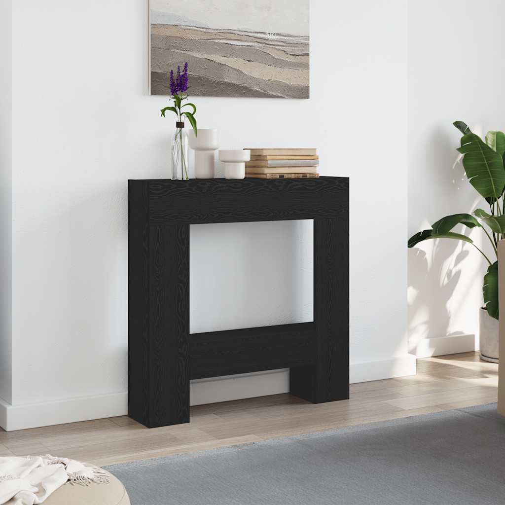 Borde de chimenea madera de ingeniería blanco 100x20x100 cm