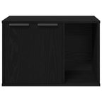 Caja de arena para gatos de roble negro, 60 x 40 x 40 cm, madera de ingeniería