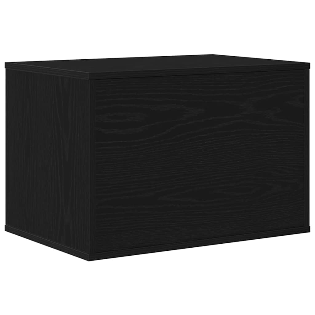 Caja de arena para gatos de roble negro, 60 x 40 x 40 cm, madera de ingeniería