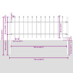 Valla de Jardín 2 pcs 3,4 x 0,6 m