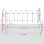 Valla de Jardín 2 pcs 3,4 x 0,6 m