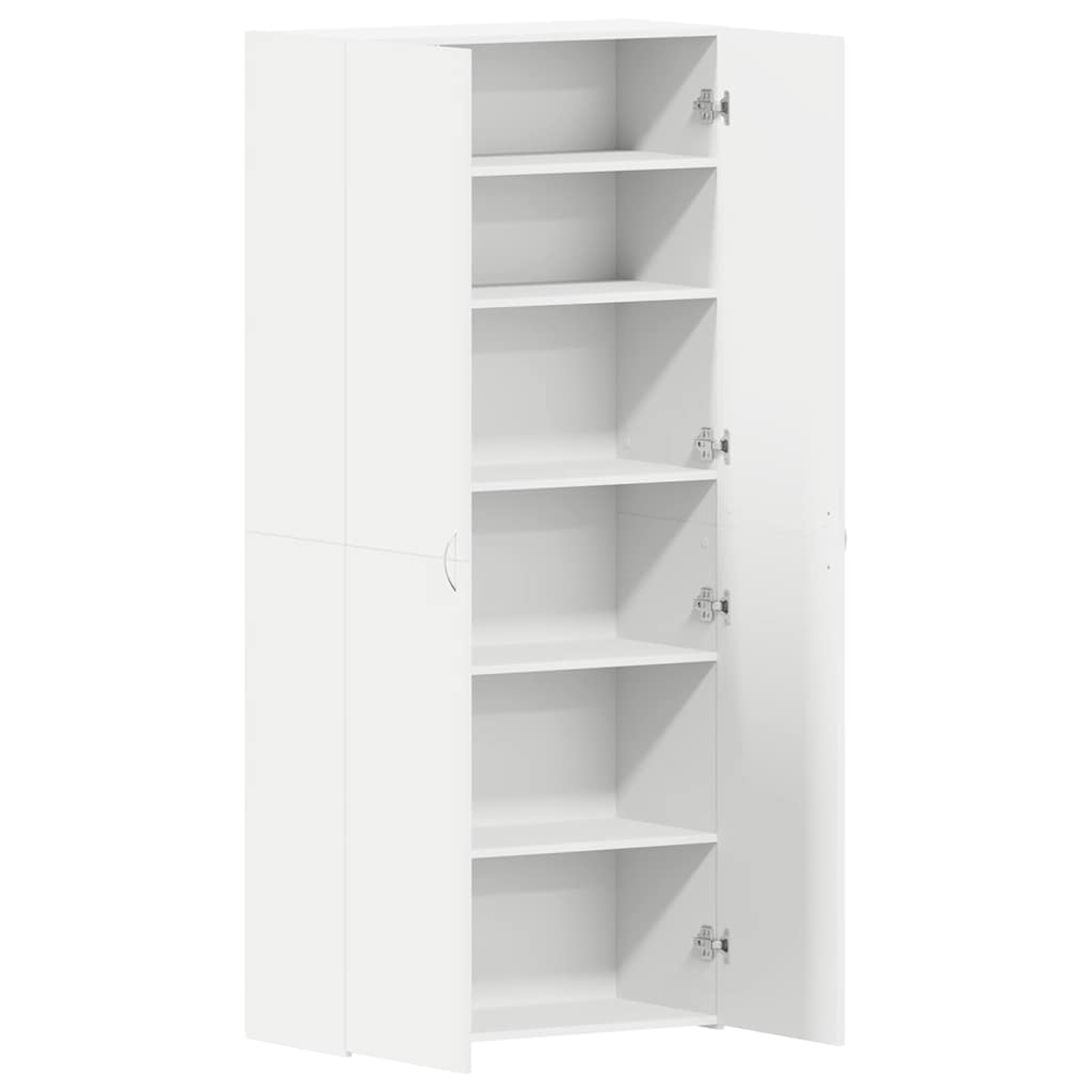 Armario para Zapatos con estante Blanco 80 x 35.5 x 180 cm