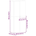Armario para Zapatos con estante Blanco 80 x 35.5 x 180 cm
