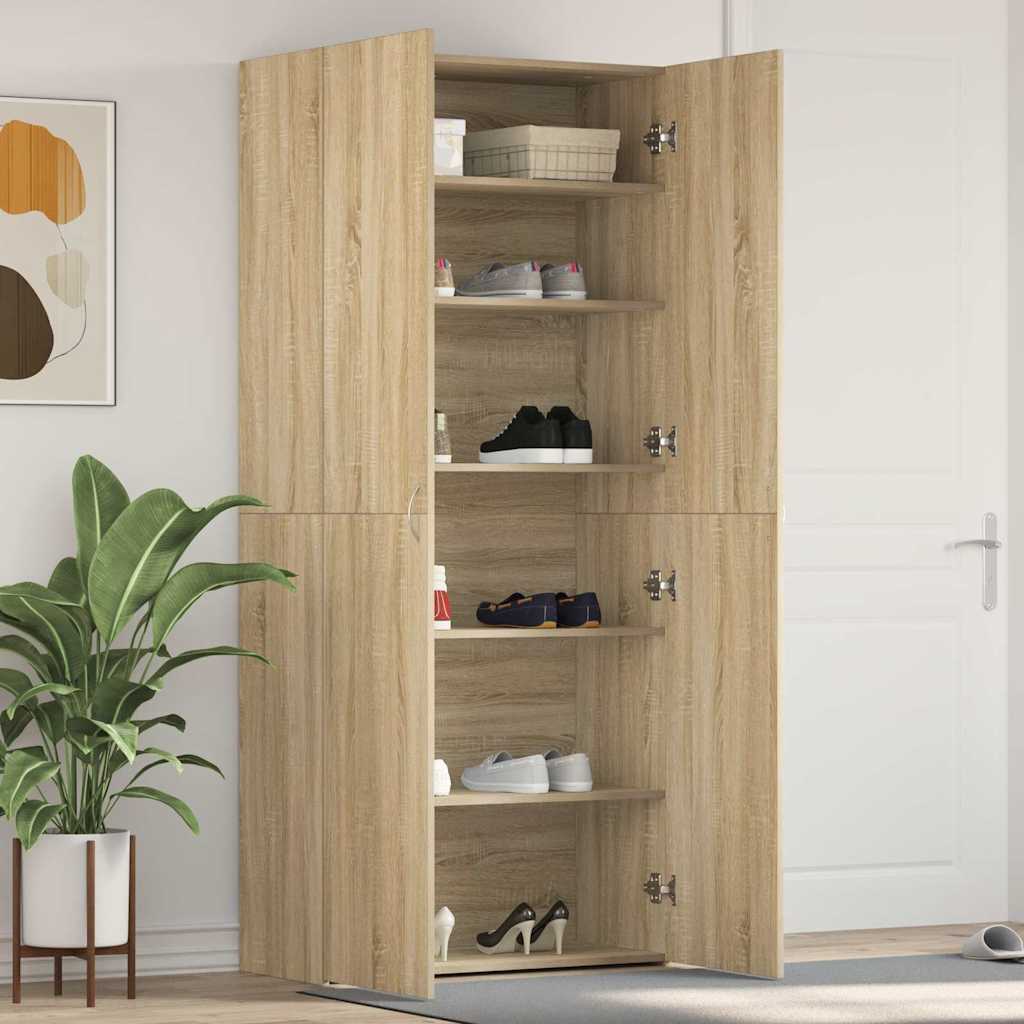 Armario para Zapatos con estante Blanco 80 x 35.5 x 180 cm