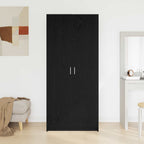 Armario Roble Negro 80 x 50,5 x 180 cm Madera de ingeniería