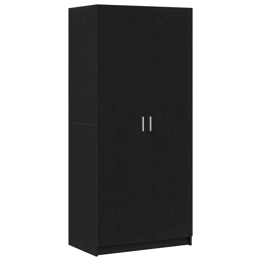 Armario Roble Negro 80 x 50,5 x 180 cm Madera de ingeniería
