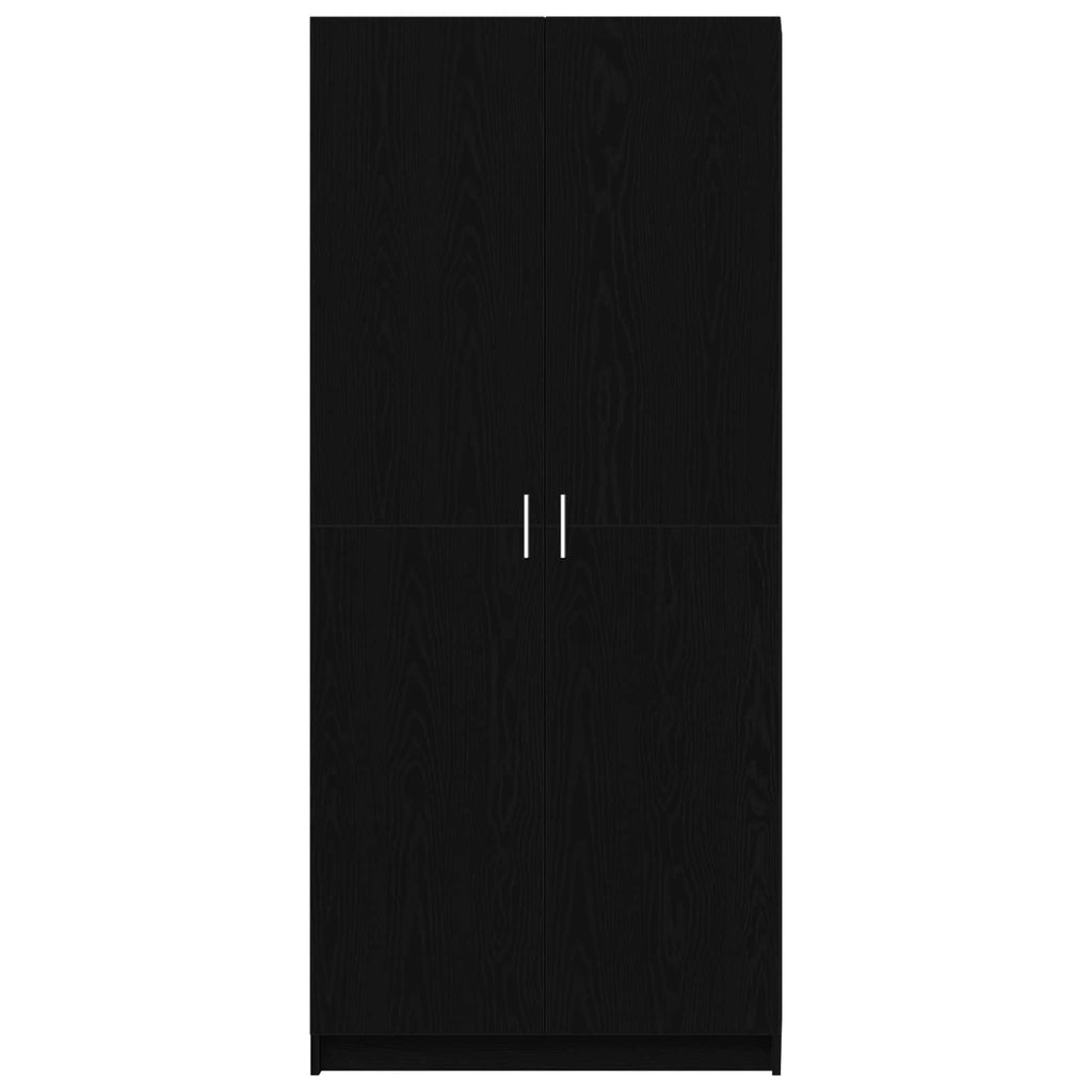 Armario Roble Negro 80 x 50,5 x 180 cm Madera de ingeniería