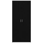 Armario Roble Negro 80 x 50,5 x 180 cm Madera de ingeniería