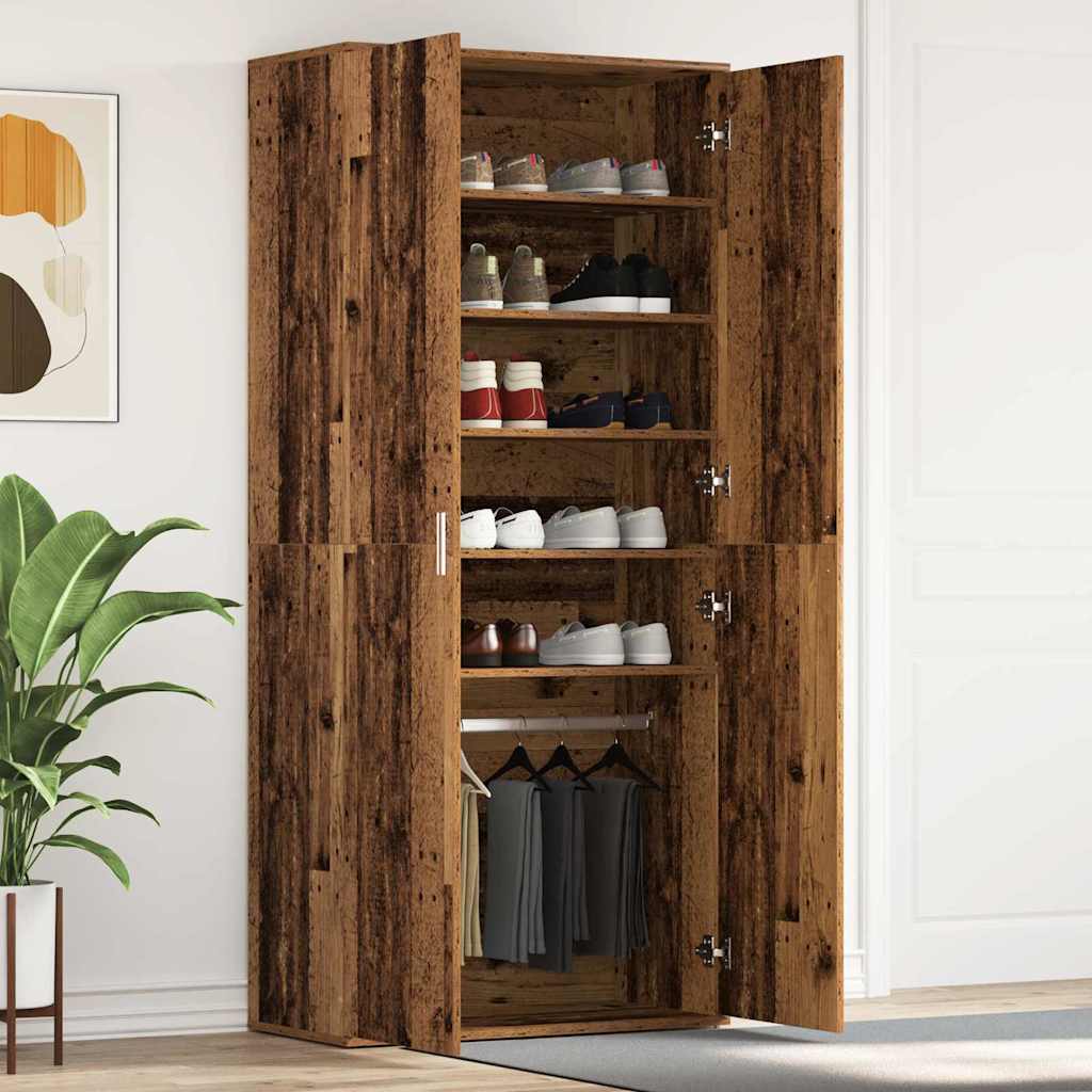 Armario Zapatero 80 x 39 x 178 cm Madera de ingeniería