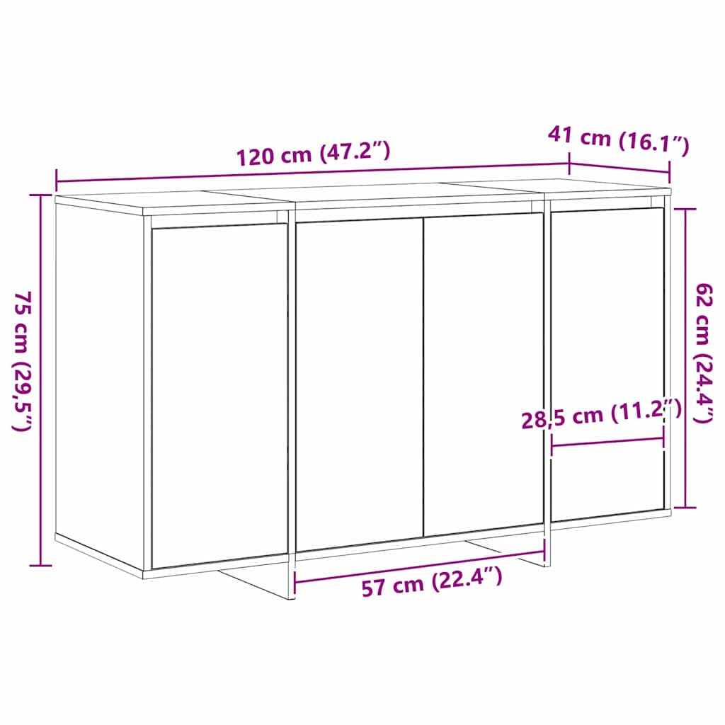 Vitrina Blanco 120 x 41 x 75 cm Madera contrachapada